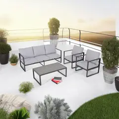 undefined - Juego De Terraza Sala Exterior Aluminio 4 Piezas Colonia