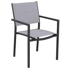 JUST HOME COLLECTION - Silla Aluminio con Brazos Textil Color