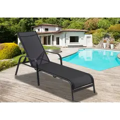 JUST HOME COLLECTION - Asoleadora Blooklyn Con Posiciones Negro