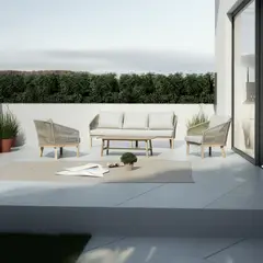 undefined - Juego De Terraza 4 Piezas Madera Acacia Ohio