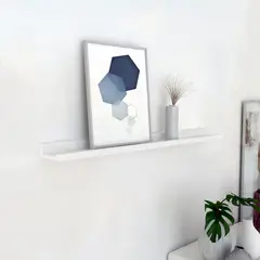 JUST HOME COLLECTION - Repisa Flotante Portacuadros 80x10x4cm Blanco