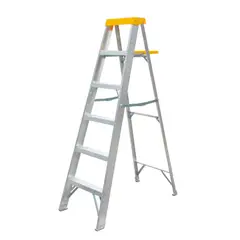 BAUKER - Escalera 1.8m 5 Peldaños Tijera/Bandeja Alum 102K Tii