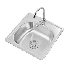 SENSI DACQUA - Lavaplatos acero inoxidable con griferia monocontrol 48x17.5x48 cm