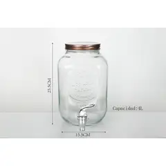 JUST HOME COLLECTION - Dispensador de Agua Vidrio 4 Litros