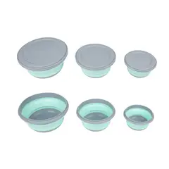 KLIMBER - Set X 3 Bowl Colapsables Con Tapa Para Camping