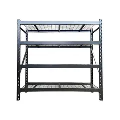 FIXSER - Estantería Metálica Heavy Duty 4 Niveles 196x183x61 cm Plateada