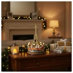 DEAR SANTA - Torre Eiffel Navideña Animada Iluminada 47cm