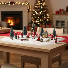 DEAR SANTA - Set de 8 Accesorios para Villas Navideñas 28cm