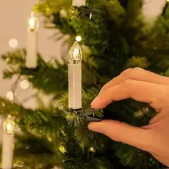 DEAR SANTA - Juego de Luces de Navidad Batería Vela 30 Luces Cálida 7.55 Metros