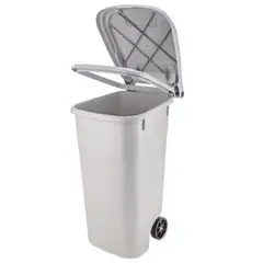 REYPLAST - Contenedor con Ruedas Plástico 132 Litros Gris