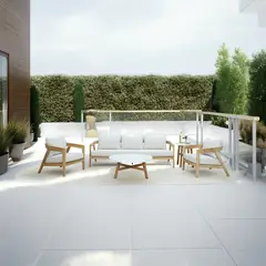 undefined - Juego De Terraza Sala Exterior Madera Teca 4 Piezas Kubu