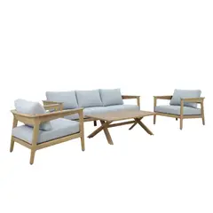 undefined - Juego Comedor Exterior 8 Puestos Madera Eucalipto Cali