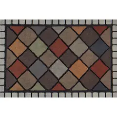 JUST HOME COLLECTION - Tapete Entrada Coco 40x60 Cm Rombos Color