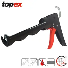 TOPEX - Pistola Calafateo Fibra Vidrio Antigota