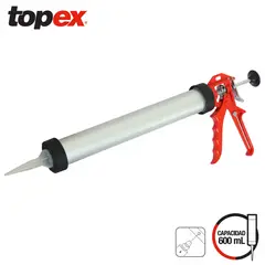 TOPEX - Pistola Calafateo 600 ml Aluminio
