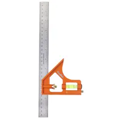 BAUKER - Angulo Con Nivel 12pg 300mm Acero Bauk