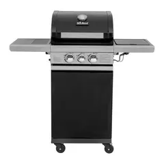 MR BEEF - Asador A Gas 2 Quemadores + Cocina Lateral 122x112x57 cm Black Mr. Beef