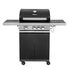 undefined - Asador A Gas 3 Quemadores + Cocina Lateral 110x112x57cm Black Mr. Beef