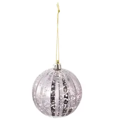 DEAR SANTA - Bola de navidad Calabaza 8 cm Plateada Navidad