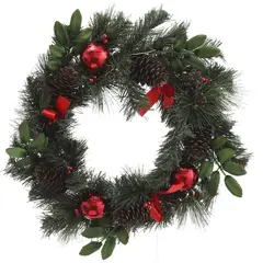 DEAR SANTA - Corona Led 15 Luces Cal 45 cm Batería Navidad