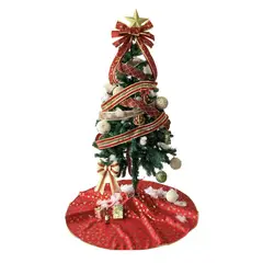 DEAR SANTA - Adorno para Árbol Navideño Cinta 6.35 cm x3 Metros Surtido Plata/Dorada