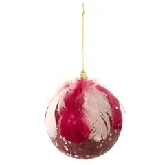 DEAR SANTA - Bola de Navidad con Pluma 10 cm Navidad