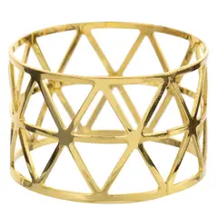 DEAR SANTA - Set de 2 Portaservilletas Navideños Redondo Dorado