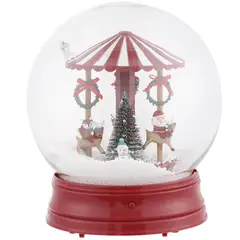 DEAR SANTA - Globo Nieve Led Musical Animado 16.5 cm Navidad