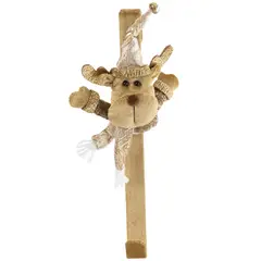 undefined - Colgante de Navidad Corona Dorado 30.5 cm Reno