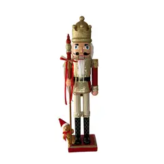 undefined - Cascanueces Dorado/Rojo 60cm de Navidad