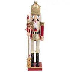 undefined - Cascanueces Dorado/Rojo 80cm de Navidad