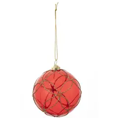 DEAR SANTA - Bola de Navidad 8cm Rojo