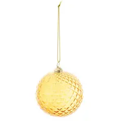 DEAR SANTA - Bola Relieve Dorada 8 cm Navidad