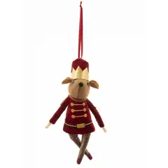 DEAR SANTA - Adorno de Árbol de Navidad Ratón 17cm