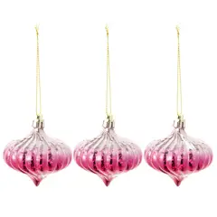 DEAR SANTA - Setx3 Adorno para Árbol Navideño 6 cm Cebolla Rosa