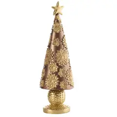 DEAR SANTA - Árbol de Navidad Decorativo Dorado 25 cm