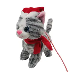 undefined - Gato Caminante Musical 22 cm Batería Navidad
