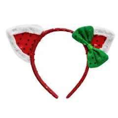 DEAR SANTA - Cintillo Metal Oreja Gato Rojo