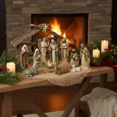 DEAR SANTA - Pesebre Navideño 11 Unidades Resina 20 cm