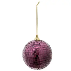 DEAR SANTA - Bola de Navidad Espejo 8 cm Morado