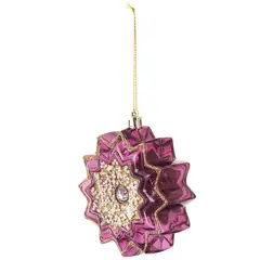 DEAR SANTA - Adorno para Árbol Navideño Flor 10 cm Morado