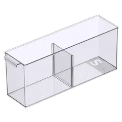 JUST HOME COLLECTION - Caja Organizadora Divisiones Ajustable en Acrílico 10.2x37x15 cm