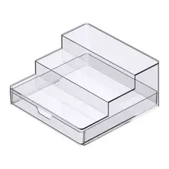 JUST HOME COLLECTION - Organizador Especiero 3 Niveles en Acrílico 26.7x26.7x13 cm