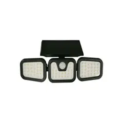 HALUX - Reflector Solar Trio Pir 500 Lumenes Luz Calida Negro
