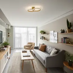 undefined - Lámpara Techo Led Vizca Luz Neutra Dorado