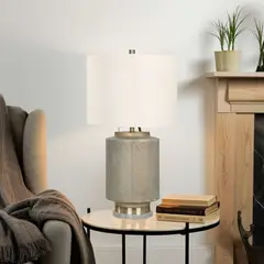 JUST HOME COLLECTION - Lámpara Mesa Verdi Gris 1 Luz E27