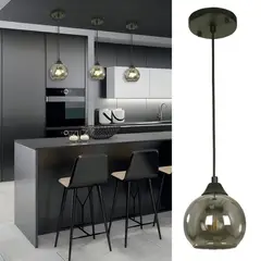 JUST HOME COLLECTION - Lámpara Colgante Cessati 1 Luz E27 Negro