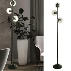 JUST HOME COLLECTION - Lámpara Pie Ripa 3 Luces E27 Transparente