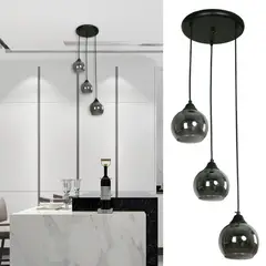 JUST HOME COLLECTION - Lámpara Colgante Cessati 3 Luces E27 Negro