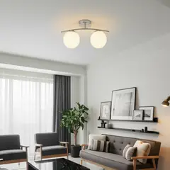 undefined - Lámpara Techo Celio 2 Luces E27 Cromo